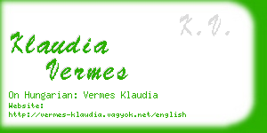 klaudia vermes business card